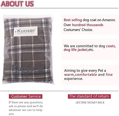 Kuoser Dog Coats Dog Jackets Waterproof Coats