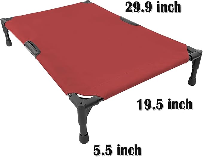Love&go Elevated Dog Bed with Metal Frame Medium-29.9x19.5x5.5 inch)