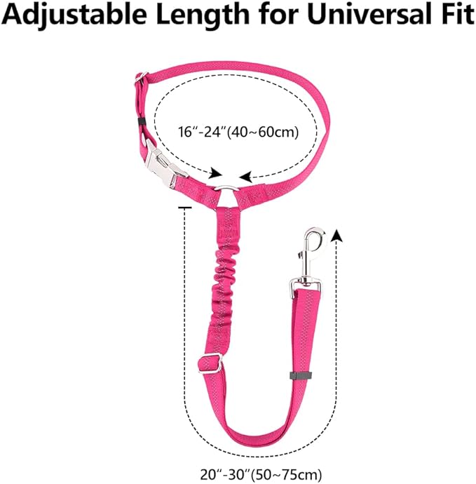 Plutus Pet Dog Seat Belt for Car Headrest