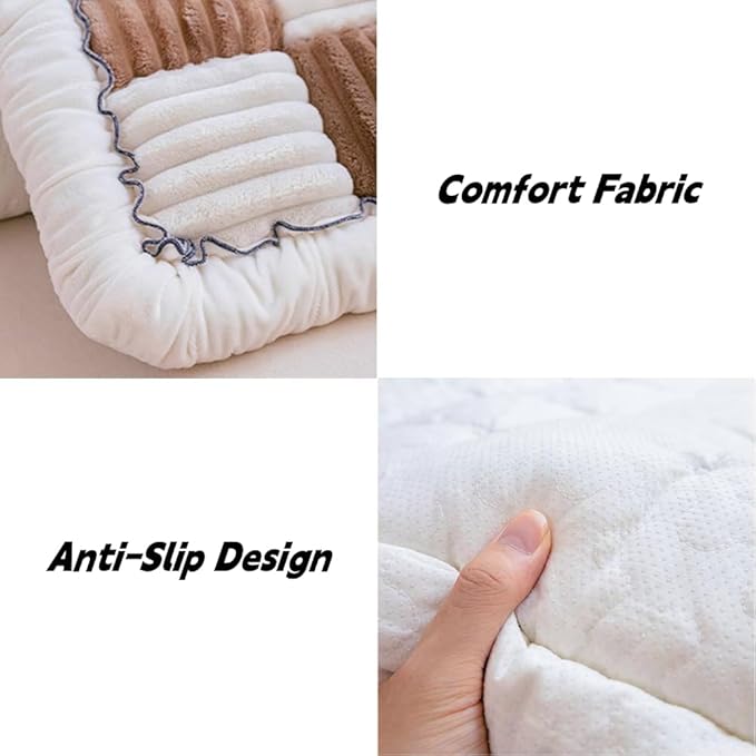 Washable Pet Bed Couch Cover,Funny Cat Mat Sofa Cover,Anti-Slip Dog Bed Sofa Cover,Pet Friendly Sofa Cover for Large Dogs (Deep Coffee 70x180 cm/28 71in)