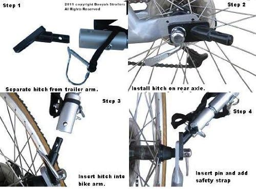 Booyah Medium Dog Stroller & Pet Bike Trailer with Suspension