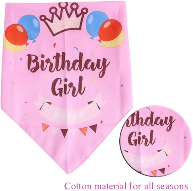 Dog Birthday Party Supplies Set,Boy Girls Dog Birthday Bandana,Cute Small dog Birthday Hat,Tutu,Dog Bow Tie Collar with 0-8 Numbers,Birthday Decorations for pet,Dogs&cats First Birthday (pink-1, Small