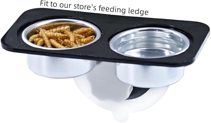 Crested Gecko Food and Water Feeding Metal Cups 10 Metal