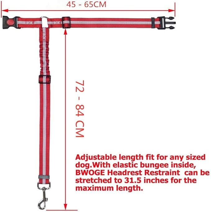 2 Piece Set Dog Seat Belt Retractable Dog