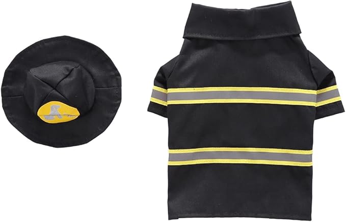 Firefighter Dog Costume Halloween Pet Fireman Costume