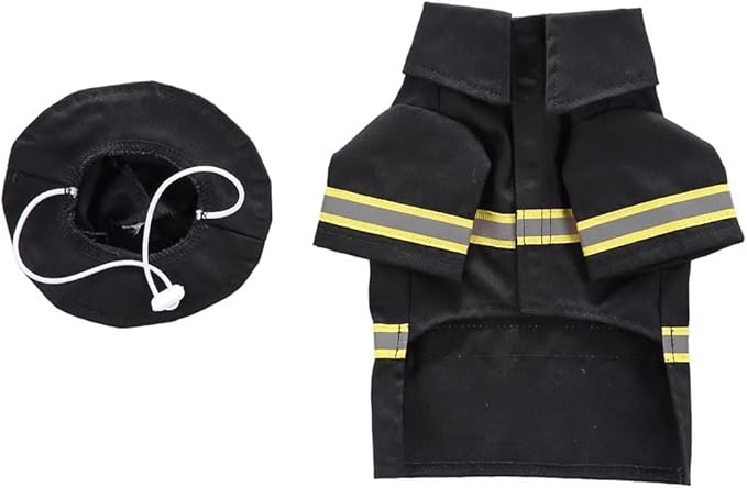 Firefighter Dog Costume Halloween Pet Fireman Costume