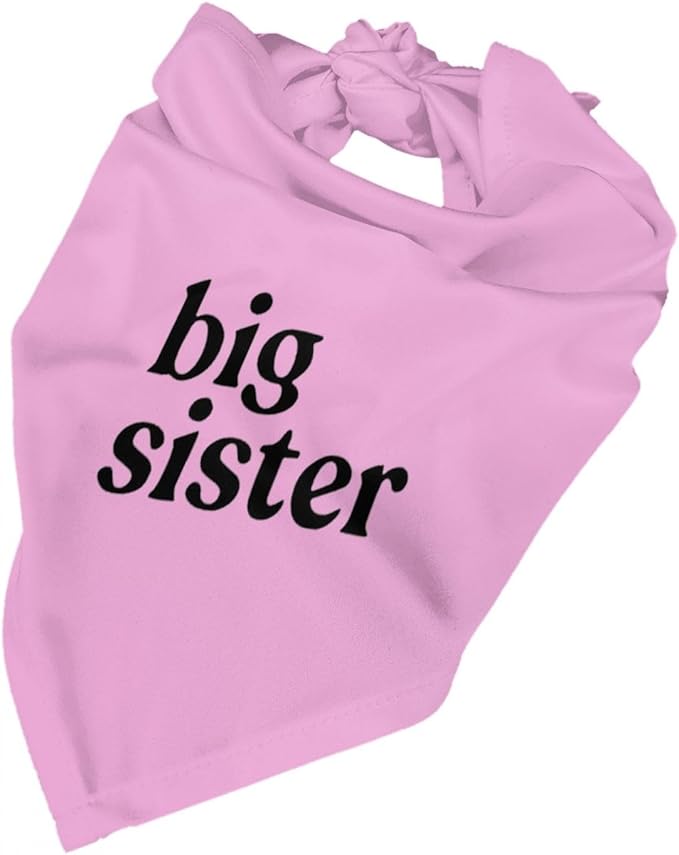 Big Sister Dog Bandana,Baby Announcement Dog Bandana,Gender Reveal,Pet Scarf, Pet Accessories for Photo Props Accessories (pink)