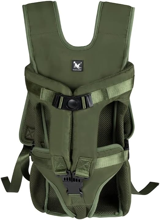 Bebeibon Pet Carrier Backpack Front Pack Carrier for Small Dogs Cats Puppies Legs Out Easy-fit Adjustable Travel Bag for Outdoor Hiking Camping Cycling (Medium