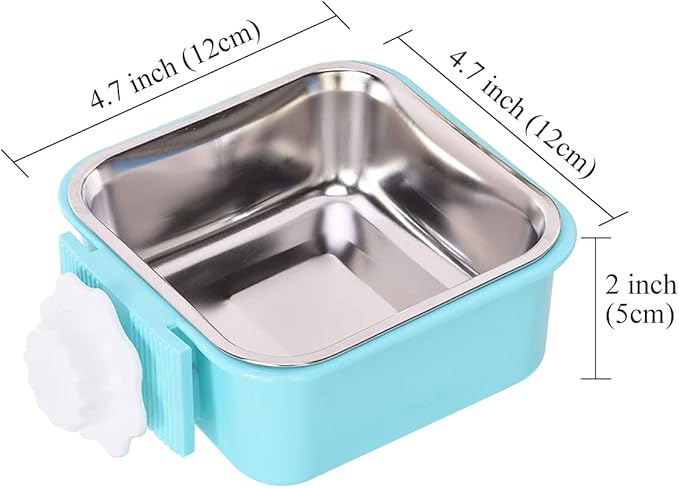 Dog Crate Bowl for Cage (2PCS)