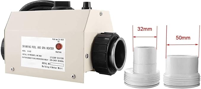 3KW 220V 240V Electric Water Heater Thermostat SPA Bath Heater Pump