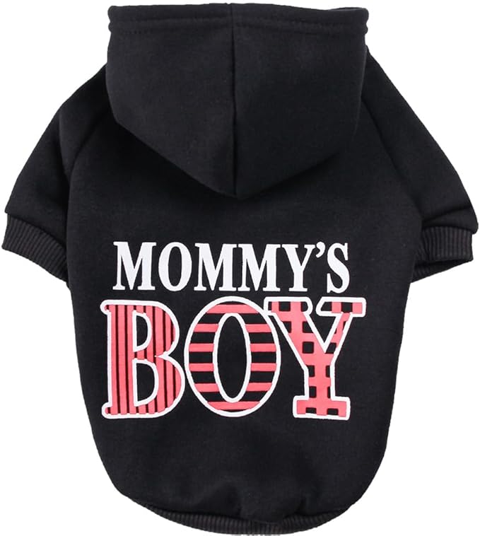 Elledia Dog Hoodie Mommy's Boy Printed Sweatshirts Pet