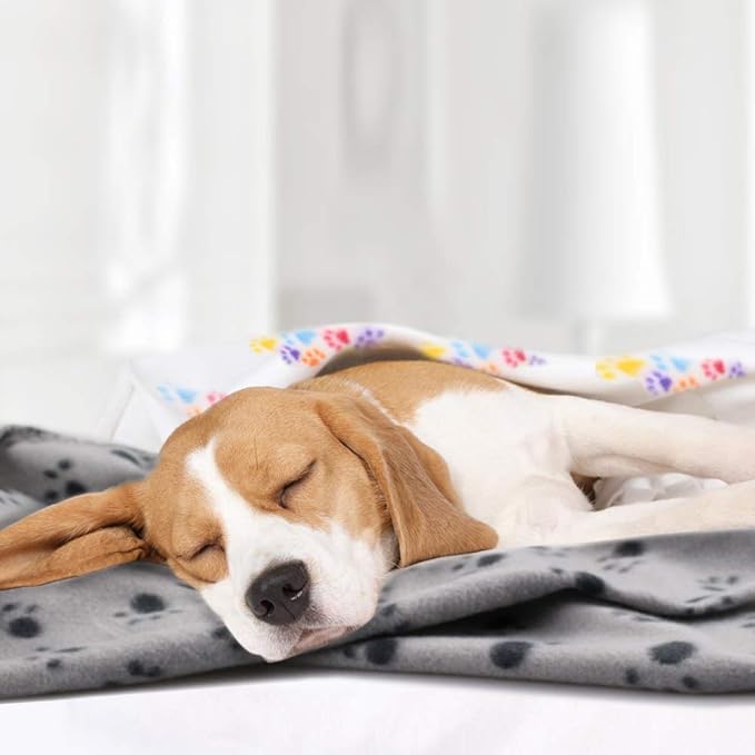Comsmart Warm Paw Print Blanket/Bed Cover for Dogs