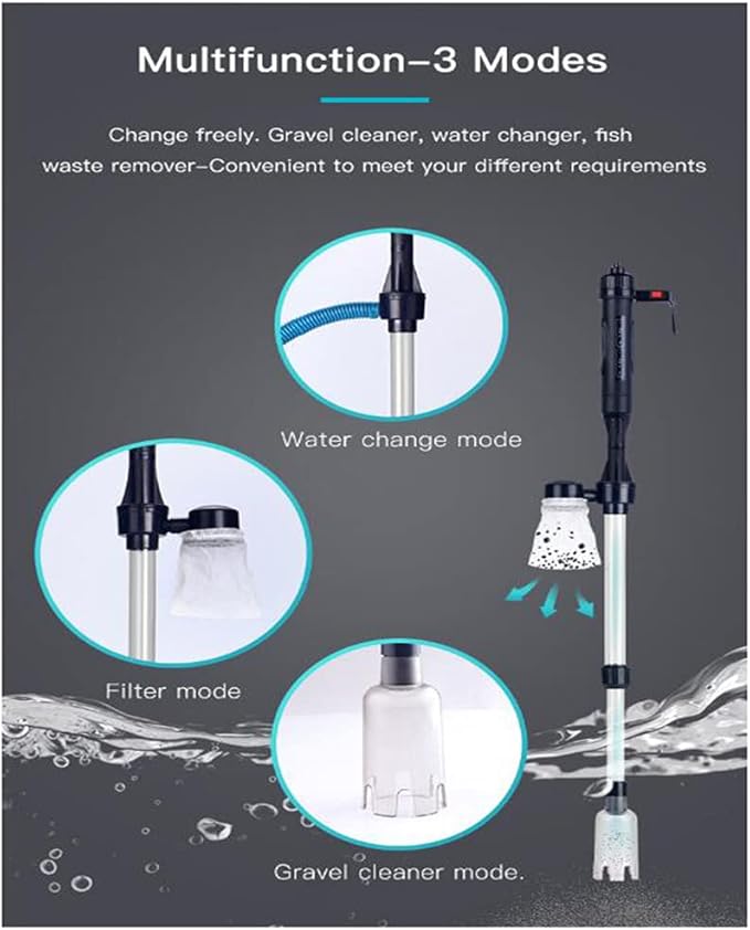 LONDAFISH Electric Fish Tank Vacuum Cleaner Syphon Operated