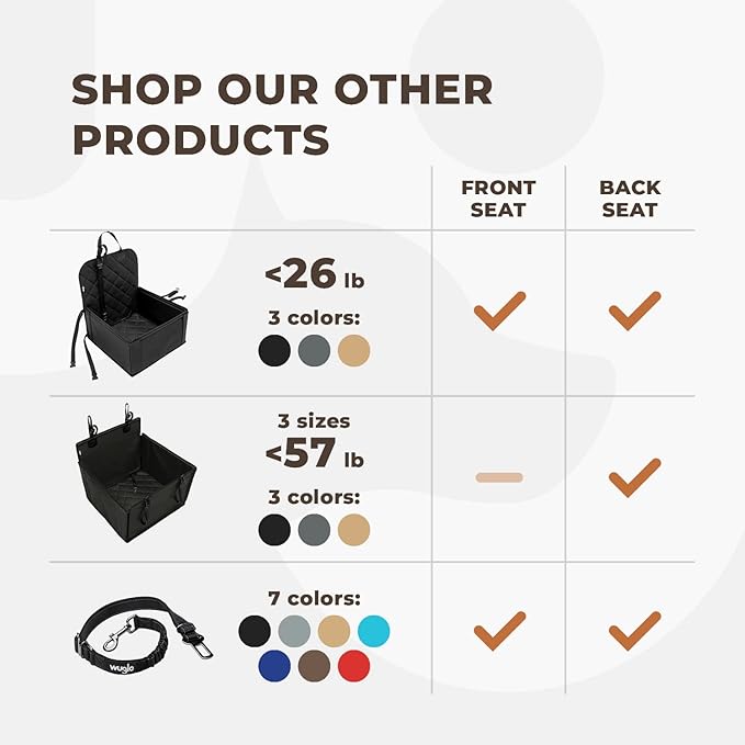 12"-37" Wuglo Dog Seat Belt