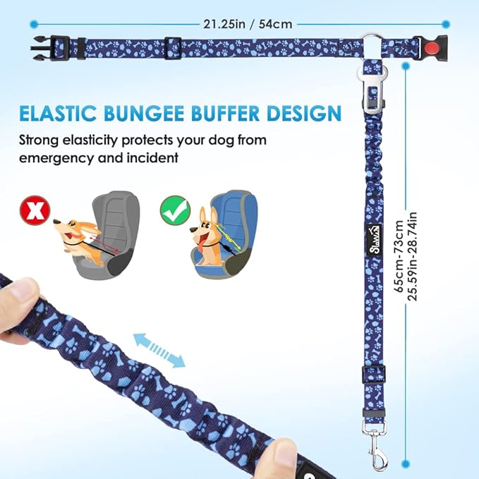 Lukovee Dog Car Seat Belt 2 Pack