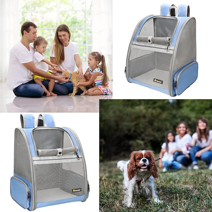 Texsens Pet Backpack Carrier for Small Cats Dogs