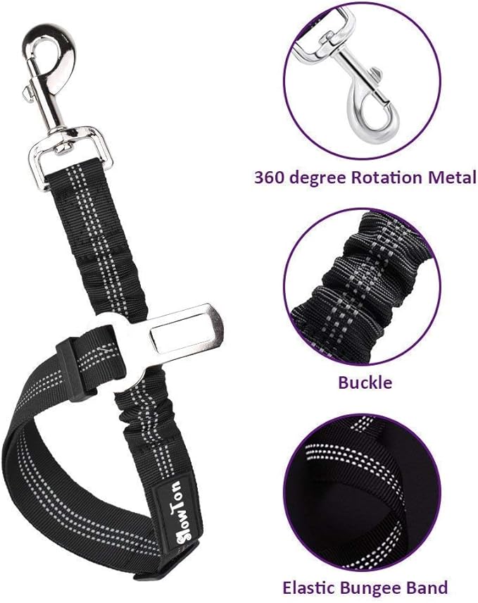 SlowTon Dog Seat Belt Harness for Car
