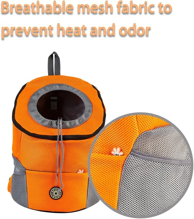 Pet Dog Backpack Carrier Small Dog Front Carrier Pack Puppy Carrying Bag Backpack for Small Medium Dogs Cats Rabbits Outdoor Travel Hiking Cycling (Small