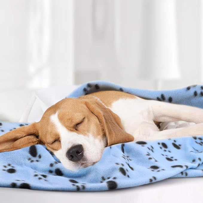 Comsmart Warm Paw Print Blanket/Bed Cover for Dogs