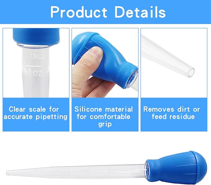 BokWin 2 Pcs Manual Fish Tank Cleaner 30ml