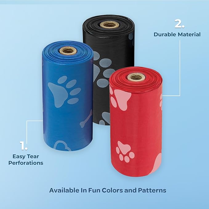 Best Pet Supplies Dog Poop Bags (240 Bags) for Waste Refuse Cleanup