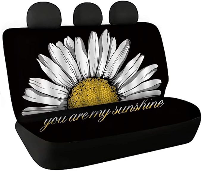 Tupalatus Daisy Print Womens Car Back Seat Covers Decoration 2