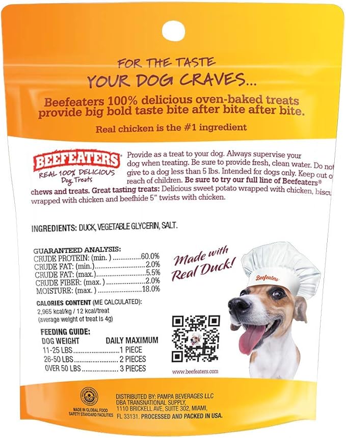 Beefeaters Duck Jerky Strip Treats for Dogs 38 oz