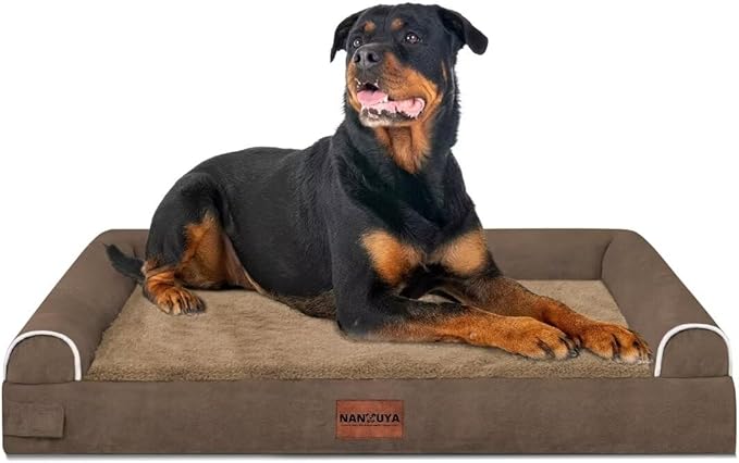 Large Dog Bed Orthopedic Washable: Beds Bolster XL Bed Large Big Dogs Memory Foam Couch Sofa Waterproof with Removable Cover