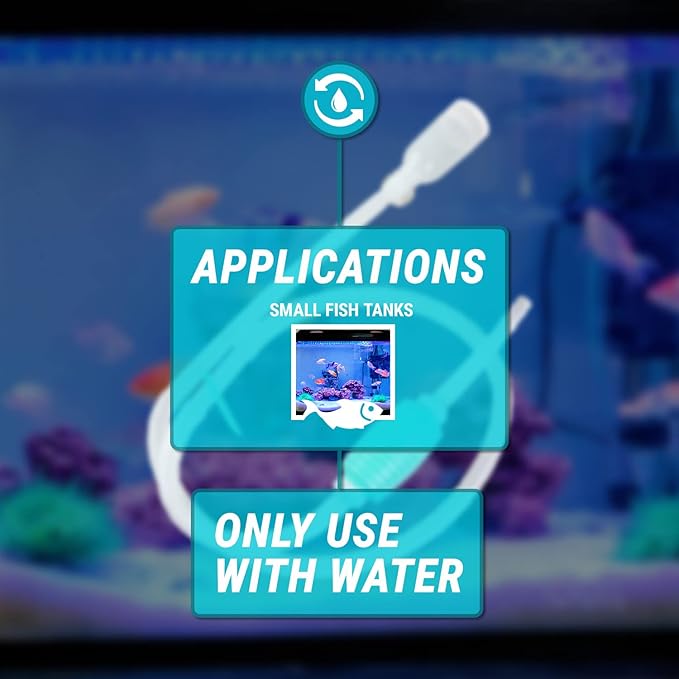 TERA PUMP TRFTCLN Aquarium Gravel Cleaner (BPA Free) Aquarium Sand Cleaner/Water Siphon with Long Nozzle & Water Flow Controller (10-20 Gallon