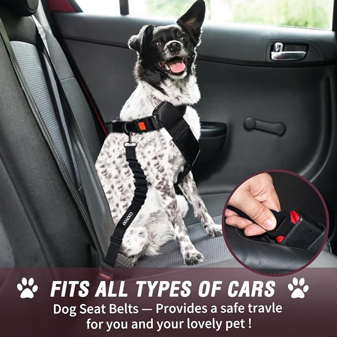 COOYOO Dog Seat Belt 3 Piece