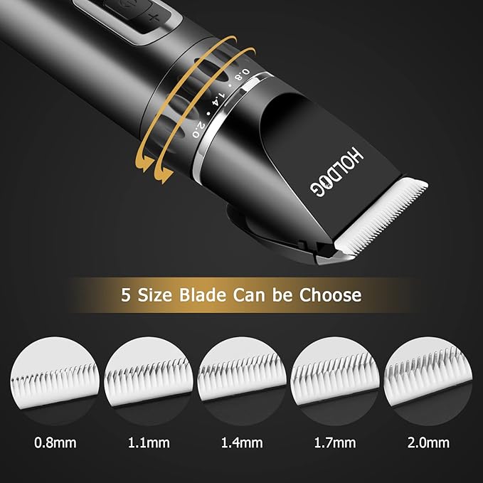 Dog Clippers Professional Heavy Duty Dog Grooming Clipper 3-Speed Low