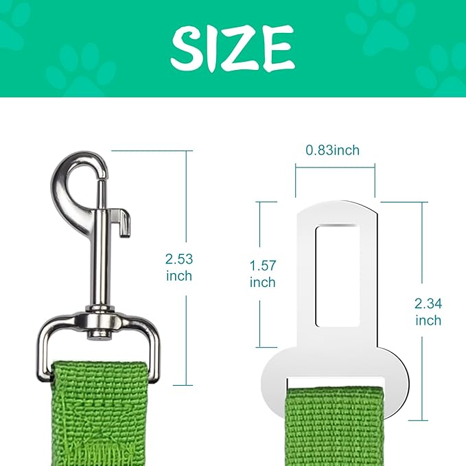 2 PCS Dog Seat Belt for Car Frskcssd