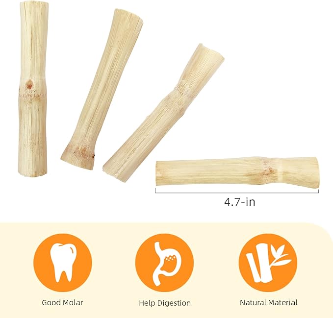 Niteangel Natural Bamboo Chew Toys for Rabbits