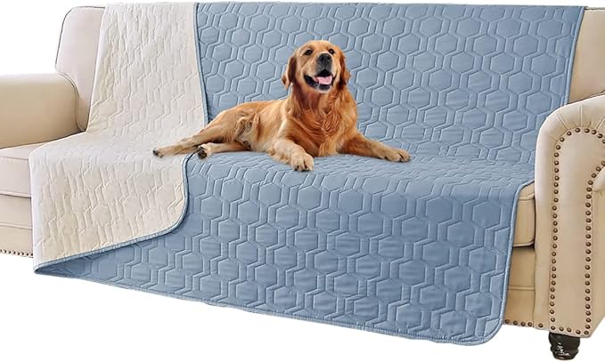 Waterproof and Anti-Slip Dog Bed Cover and Pet Blanket Sofa Pet Bed Mat ,car Incontinence Mattress Protectors Furniture Couch Cover for Most Cats Dogs Pets(68x82- Stoneblue)