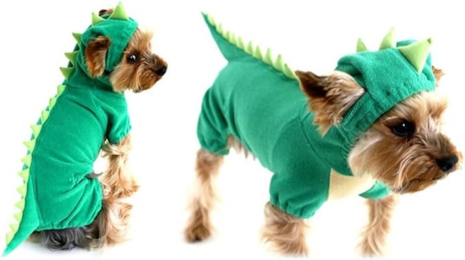 NACOCO Dog Dinosaur Design Costume Green Pet Clothes for Medium & Large Dog (Green