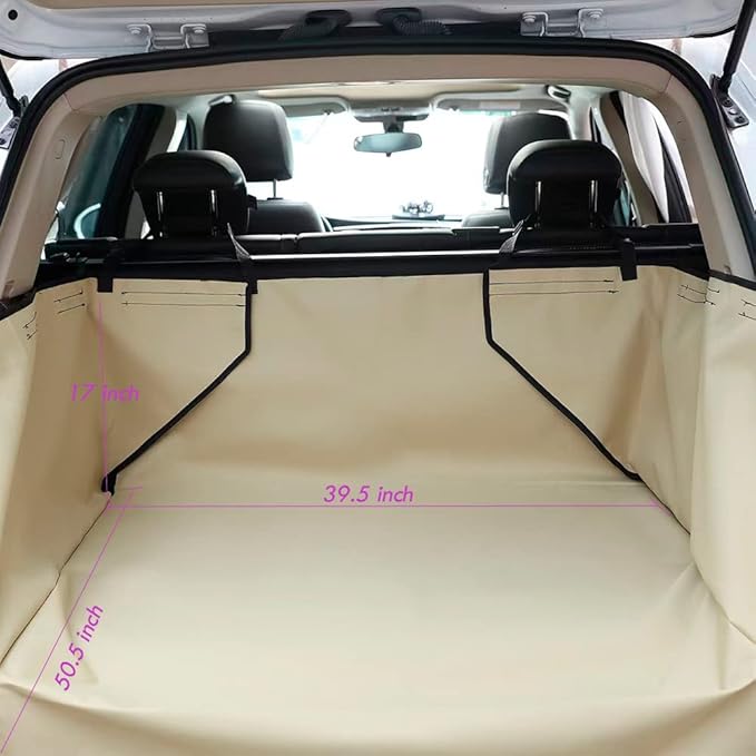 SUV Cargo Liner Dog Seat Covers for SUVs or Trucks SUVs(Black,51” X 39.5” X 17”)