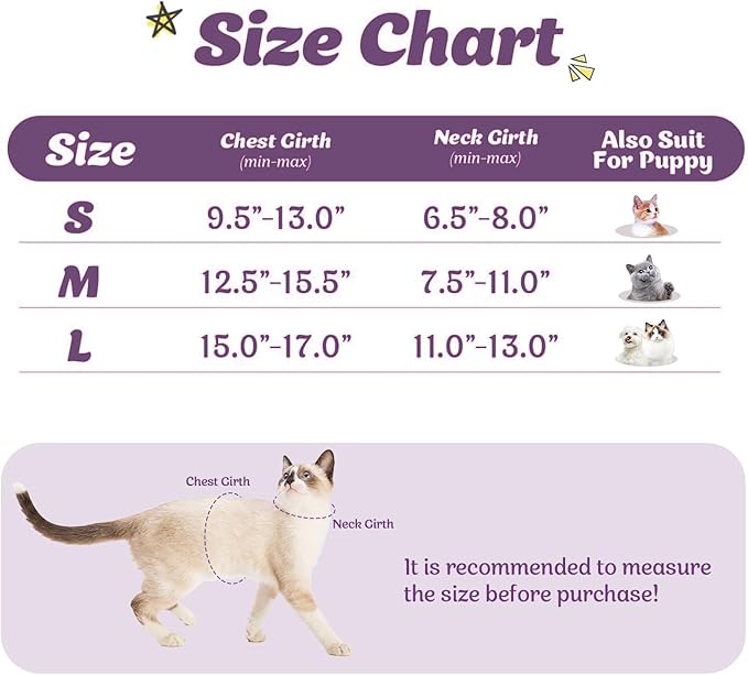 Supet Cat Harness and Leash Set for Walking