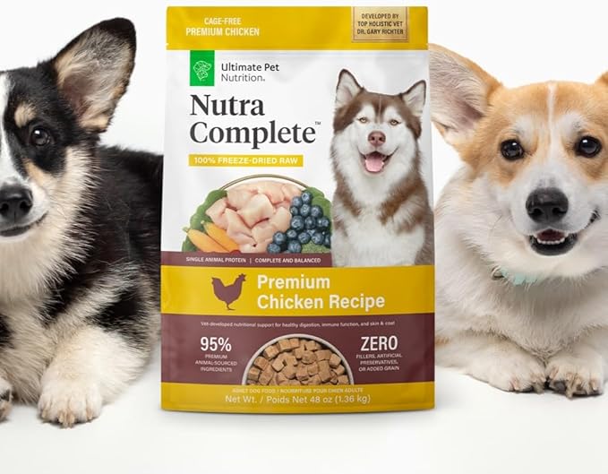 ULTIMATE PET NUTRITION Nutra Complete Raw Freeze Dried Dog Food (48 Ounce,