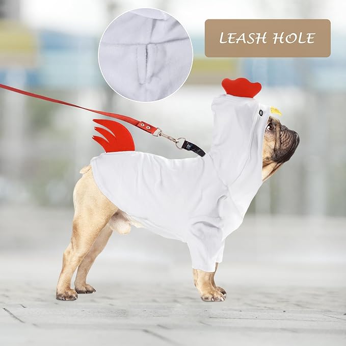 DELIFUR Dog Halloween Chicken Costume 15.5")