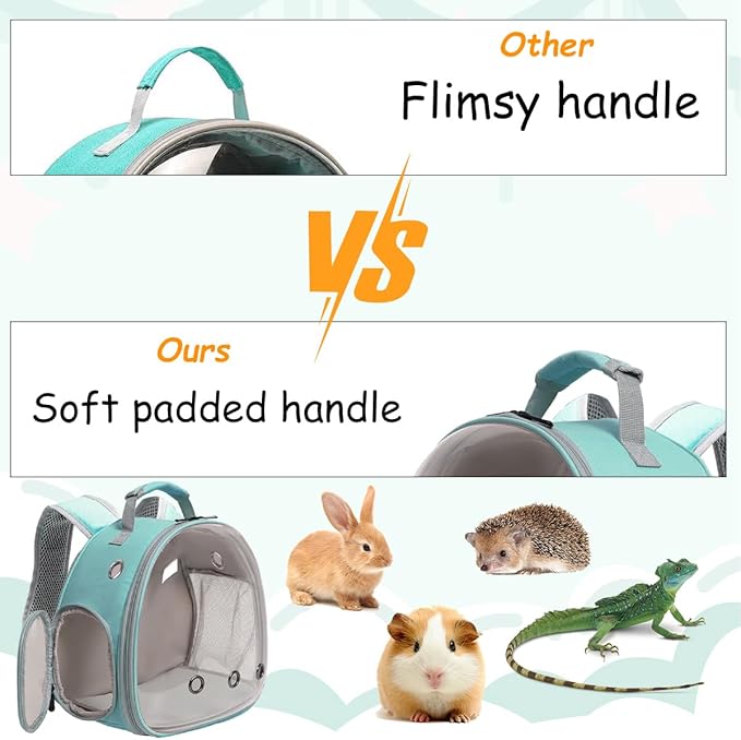 Guinea Pig Backpack, Space Capsule Bubble Window Small Animal Backpack for Guinea Pig, Bird Bunny Rabbit
