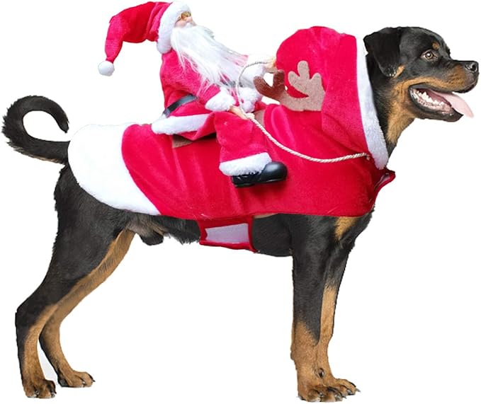 BWOGUE Santa Dog Costume Christmas Pet Clothes Santa