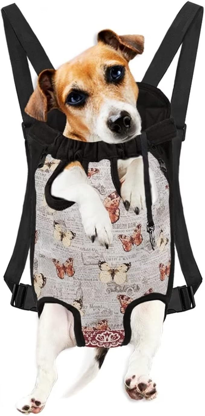 Retro Style Butterfly Sling Bag for Cat Dog Pet Shoulder Backpack
