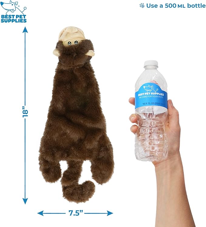 Best Pet Supplies 2-in-1 Stuffless Squeaky Dog Toys with Soft