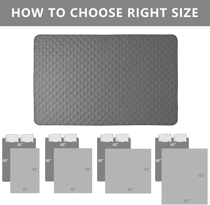 SPXTEX Dog Bed Cover Washable Pee Pads Dog Blankets for Puppy Large Dog Cat 1 Piece(52"x82",Light