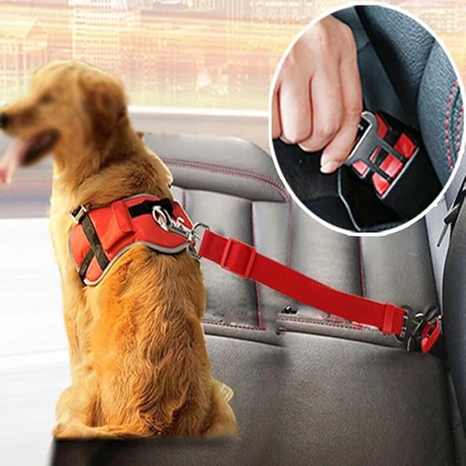 Adjustable Pet Dog Cat Safety Leash Car Vehicle