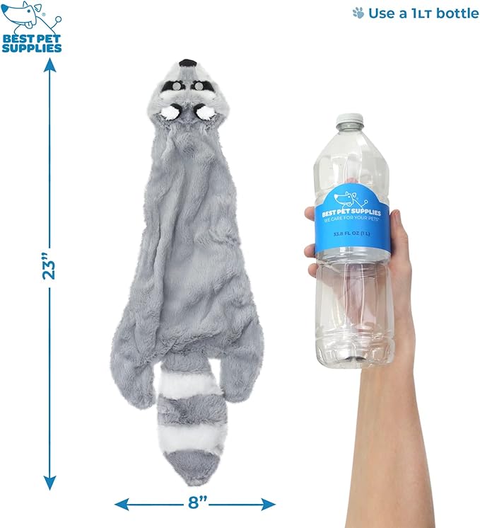 Best Pet Supplies 2-in-1 Stuffless Squeaky Dog Toys with Soft