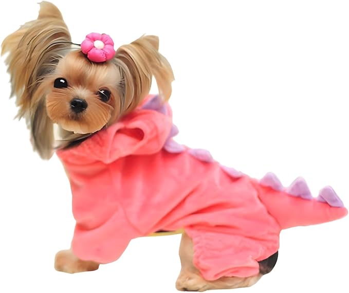 NACOCO Dog Dinosaur Design Costume Green Pet Clothes for Medium & Large Dog(Pink 3XL)