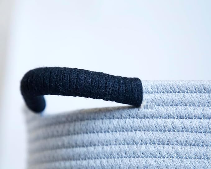 Woof Dog Toy Basket Woven Pet Baskets Storage Bin Box with Durable Handles