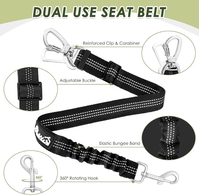 SlowTon Dog Seat Belt Harness for Car