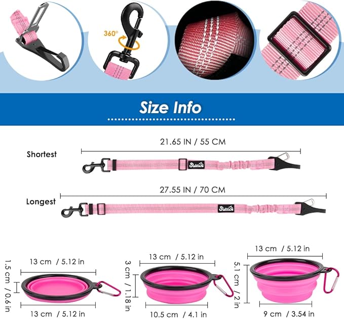 Lukovee Dog Seatbelt Leash for Cars 2 Pack (PI-0)